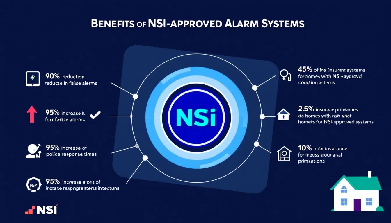 Insurance benefits of NSI approved alarm systems, highlighting their value.